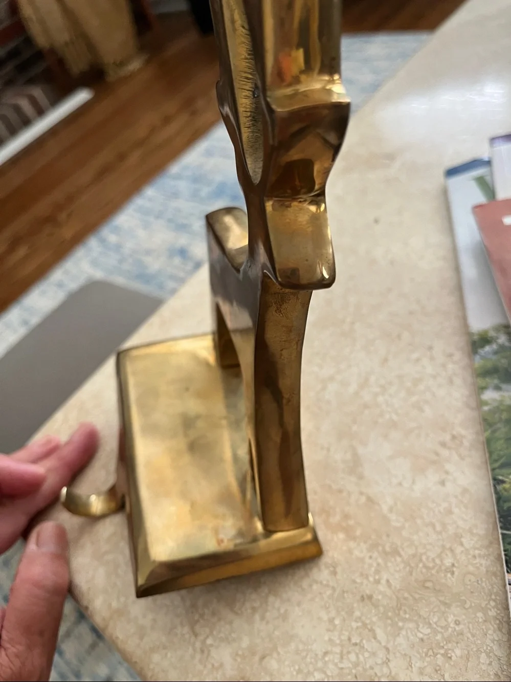Vintage Pottery Barn Gold/Brass tone Stocking Mantel Hooks